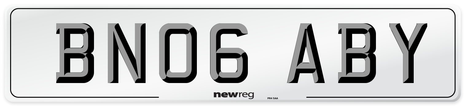 BN06 ABY Number Plate from New Reg